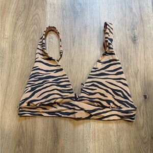 NWOT Aerie Zebra Print Bikini Top Size Medium